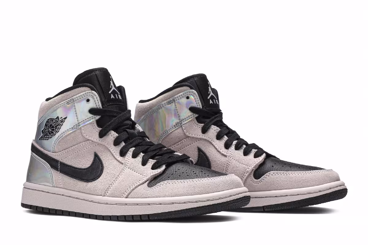 Women's Air Jordan 1 Mid Iridescent, view 9