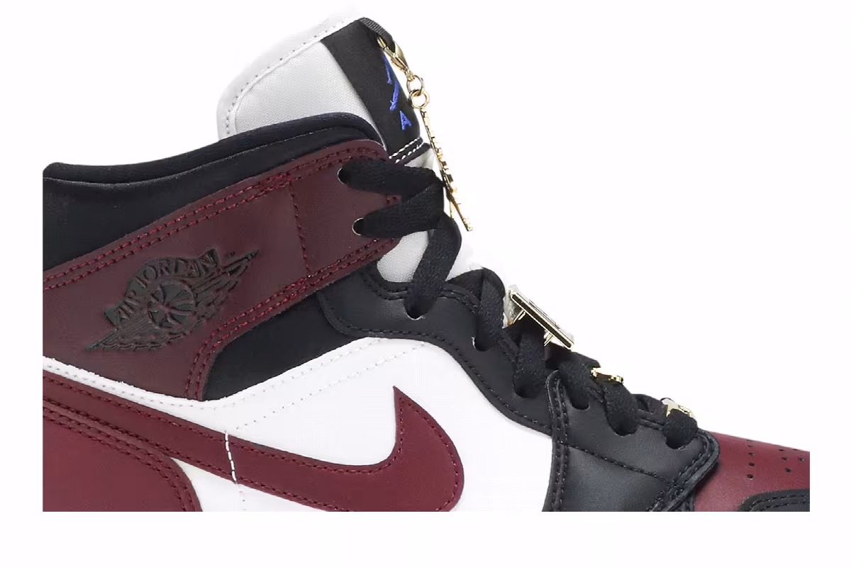 Women's Air Jordan 1 Mid SE Gold Pendants, view 3