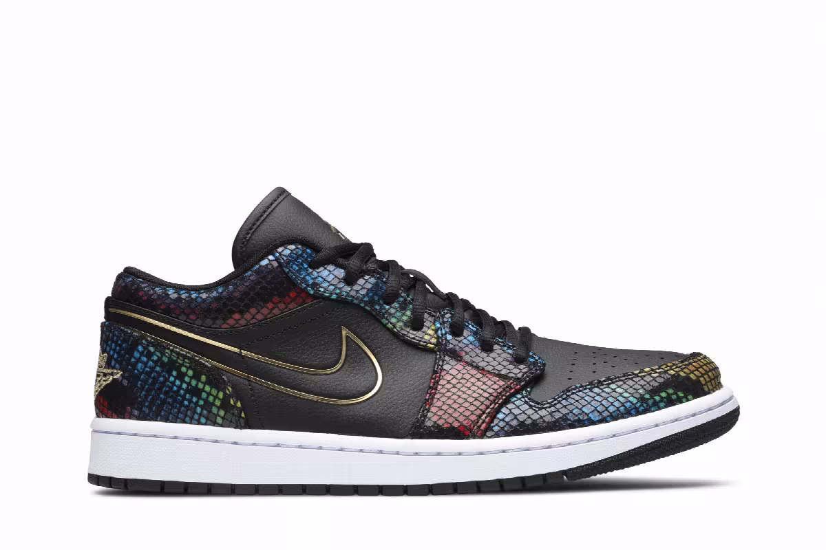 Women's Air Jordan 1 Low Multi Snakeskin, view 2