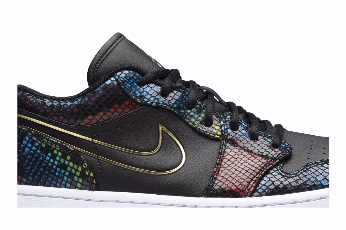 Women's Air Jordan 1 Low Multi Snakeskin, view 3