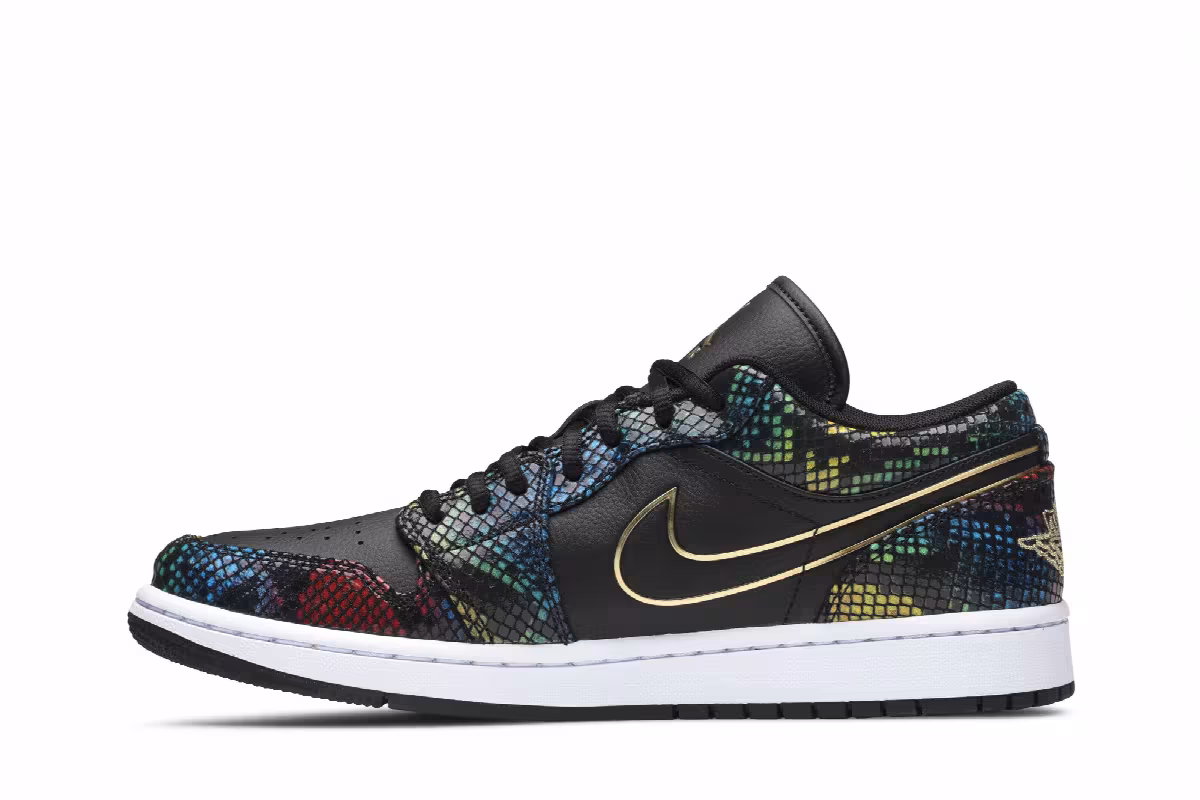 Women's Air Jordan 1 Low Multi Snakeskin, view 4