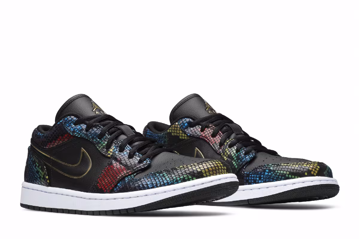 Women's Air Jordan 1 Low Multi Snakeskin, view 9