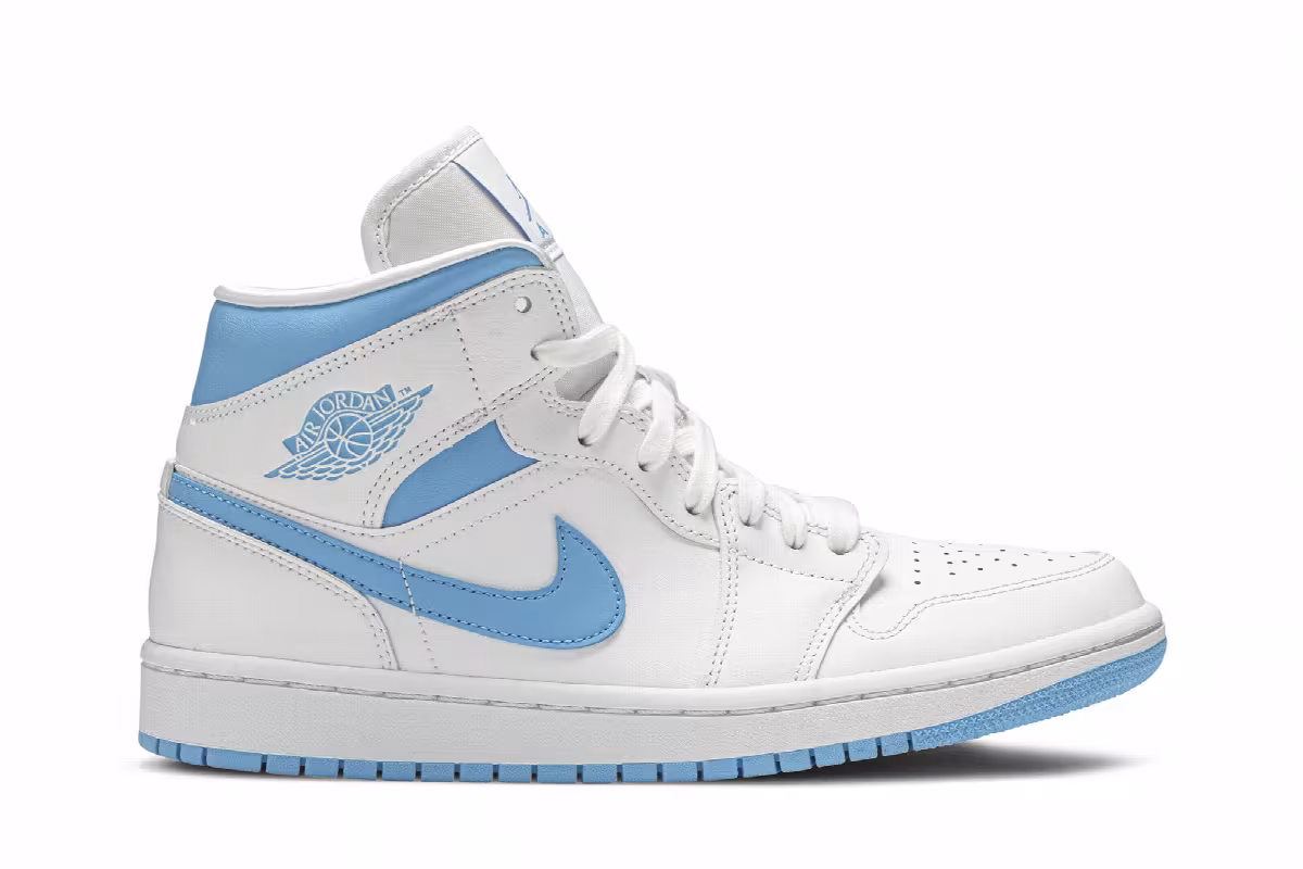 Women's Air Jordan 1 Mid UNC, view 2