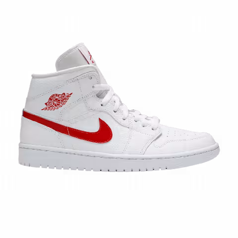 Wmns Air Jordan 1 Mid 'White University Red'