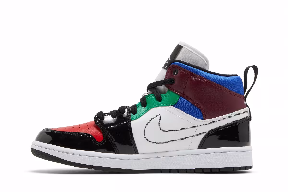 Women's Air Jordan 1 Mid SE Multi-Color, view 4