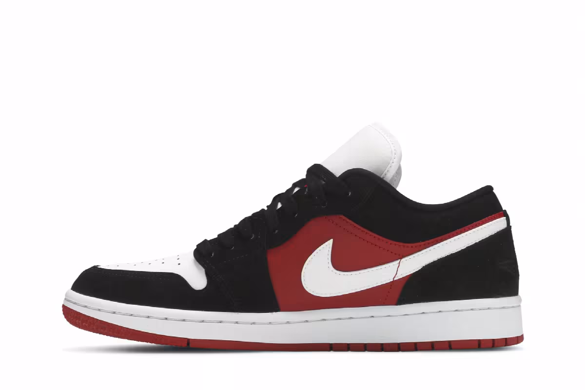 Women's Air Jordan 1 Low Gym Red Black, view 4