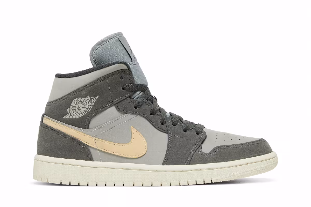 Women's Air Jordan 1 Mid Iron Grey Onyx, view 2