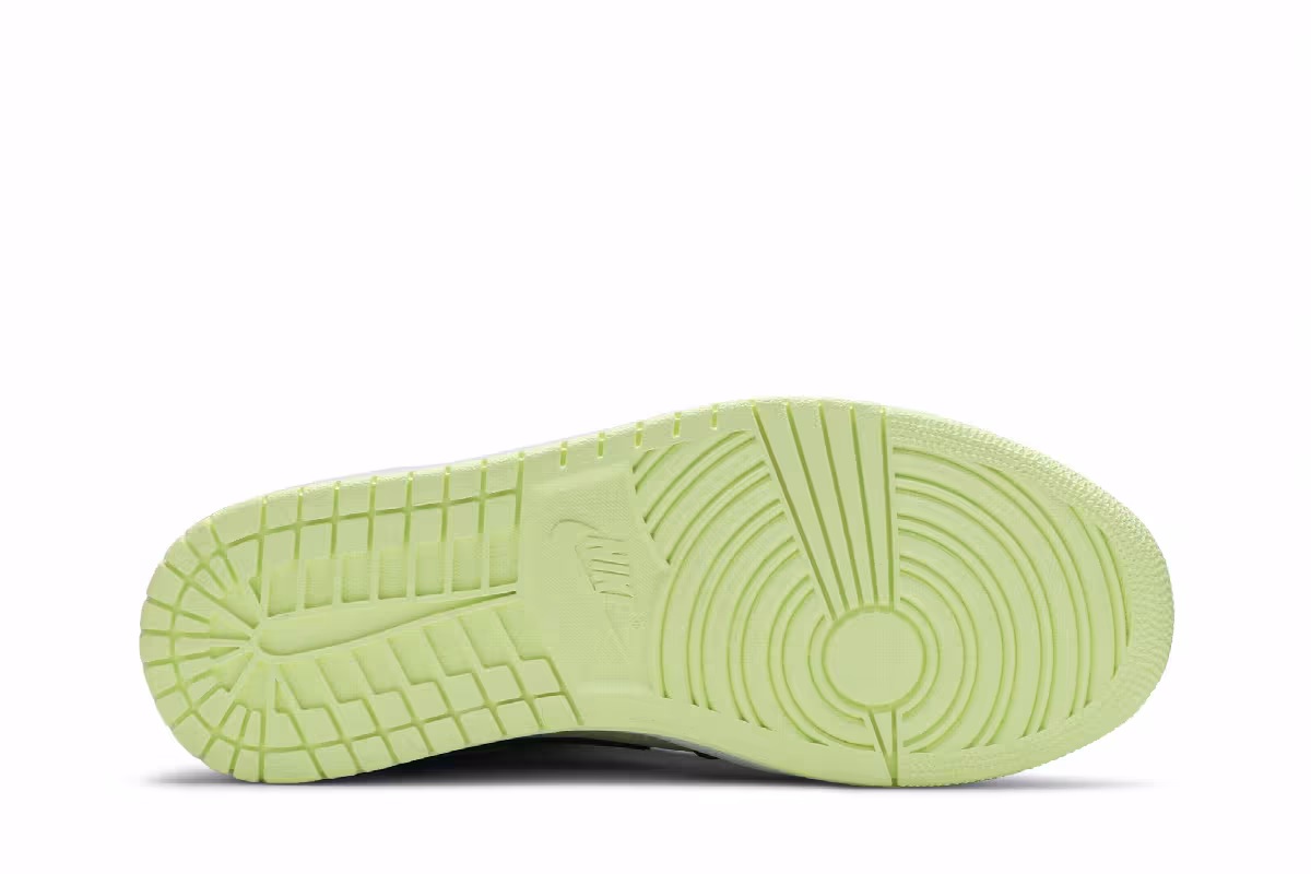 Women's Air Jordan 1 Mid SE Black Barely Volt, view 5