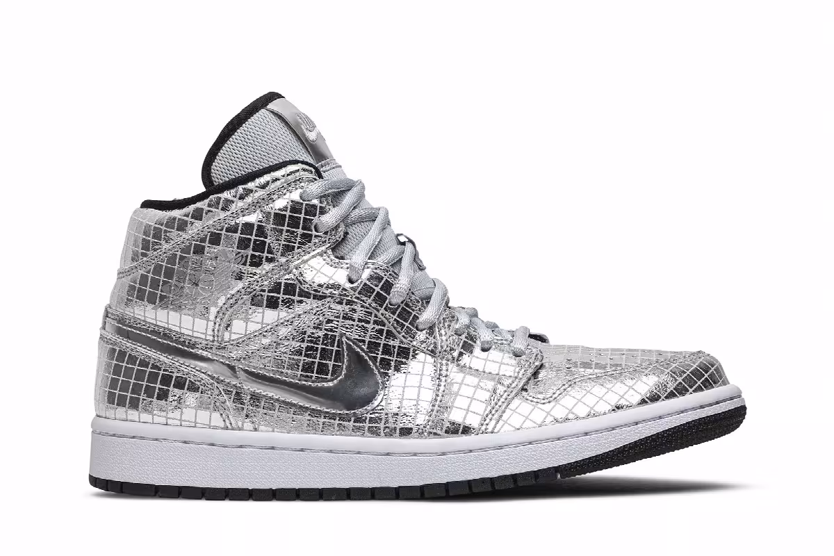 Women's Air Jordan 1 Mid Disco Ball, view 2