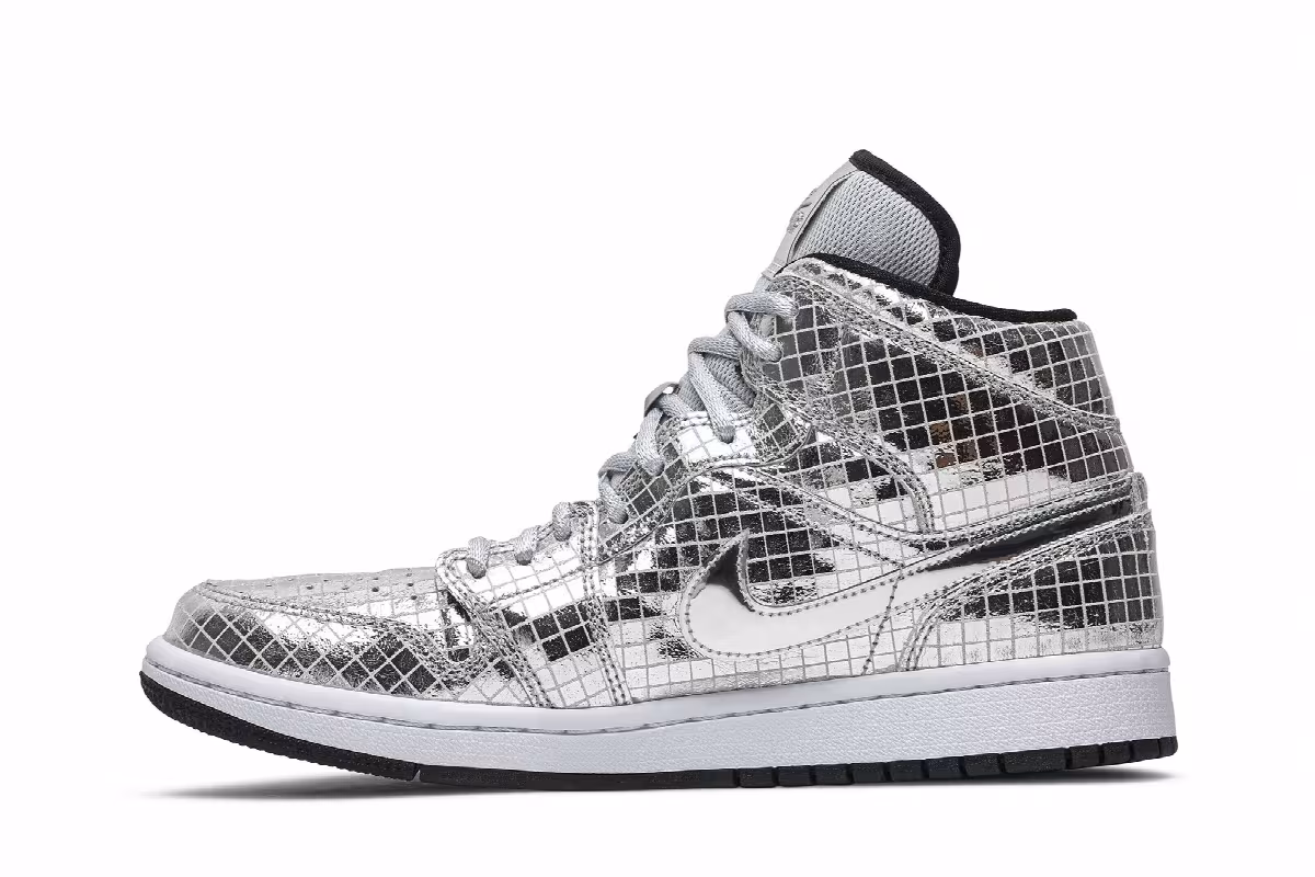 Women's Air Jordan 1 Mid Disco Ball, view 4
