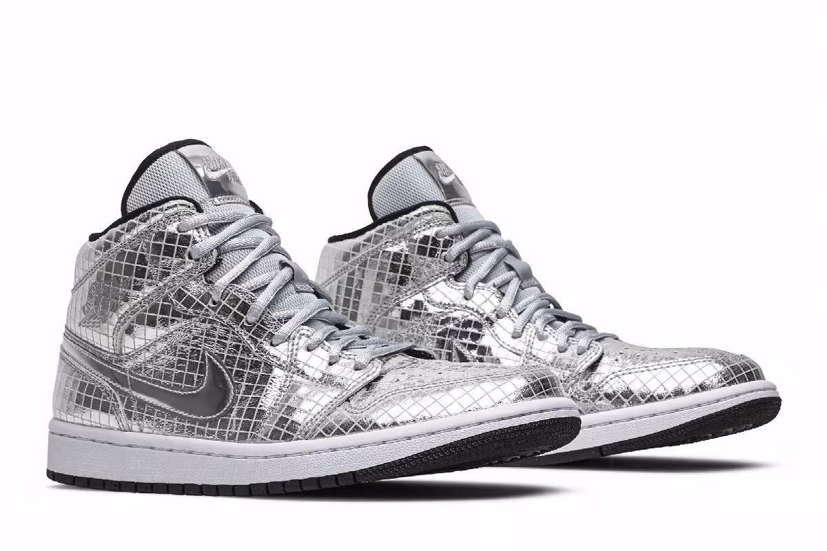 Women's Air Jordan 1 Mid Disco Ball, view 9