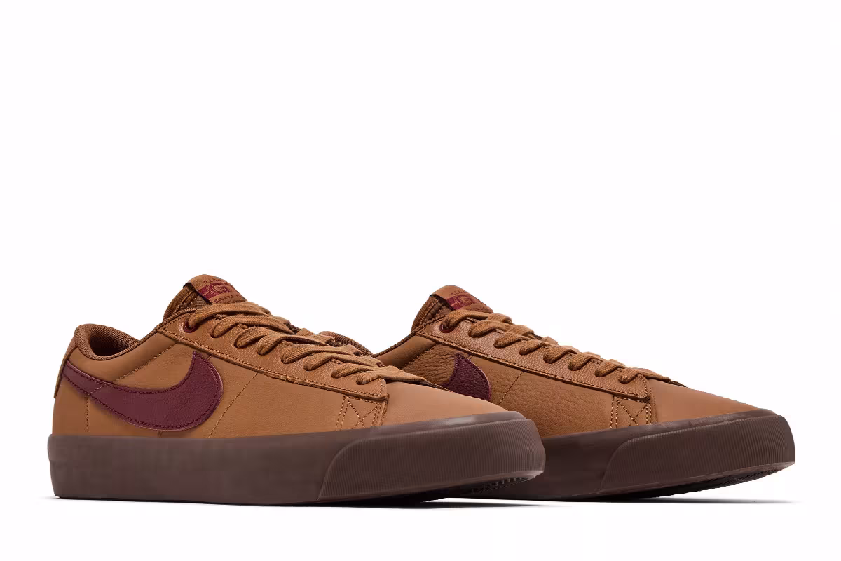 Nike Zoom Blazer Low Pro GT SB Light British Tan Dark Team Red, view 9