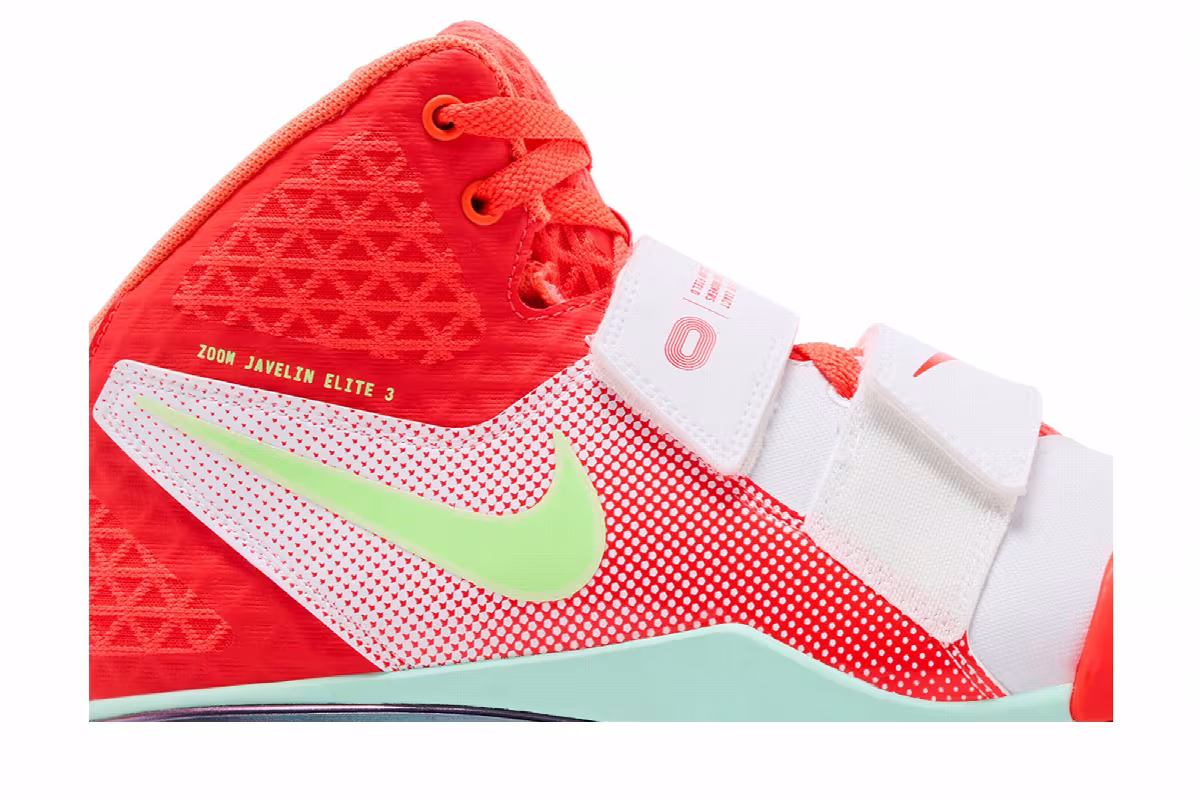 Nike Zoom Javelin Elite 3 Bright Crimson Lime Blast, view 3