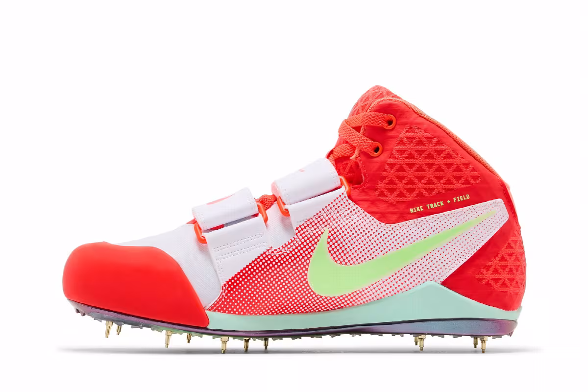 Nike Zoom Javelin Elite 3 Bright Crimson Lime Blast, view 4