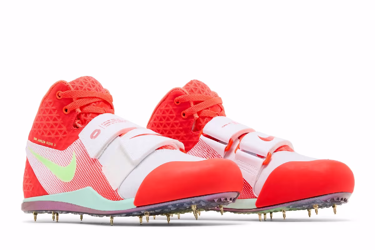 Nike Zoom Javelin Elite 3 Bright Crimson Lime Blast, view 9