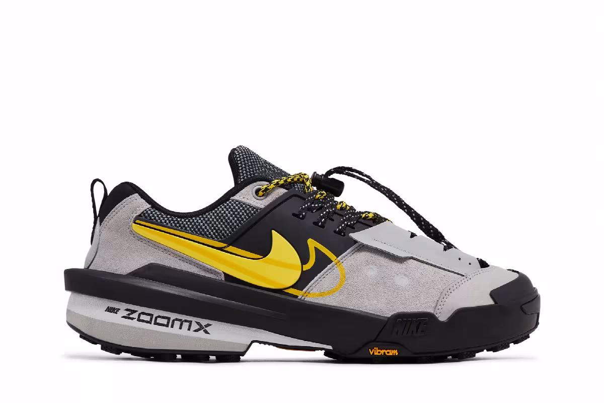 sacai x Nike Zegamadome Matte Silver Tour Yellow, view 2