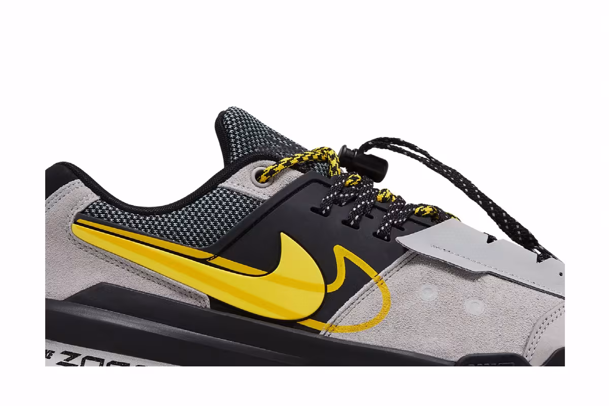 sacai x Nike Zegamadome Matte Silver Tour Yellow, view 3