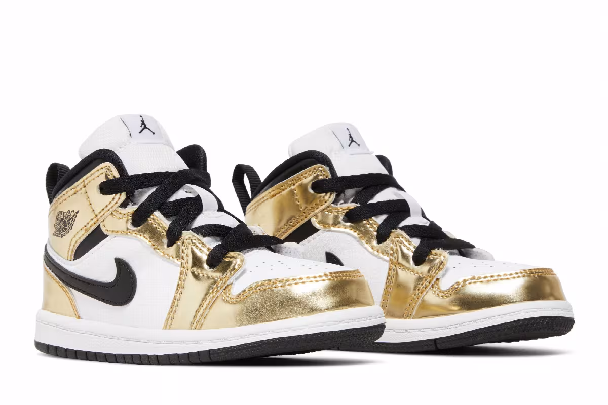 Air Jordan 1 Mid SE TD Metallic Gold, view 9
