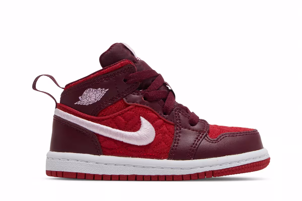 Air Jordan 1 Mid SE TD Red Quilted, view 2