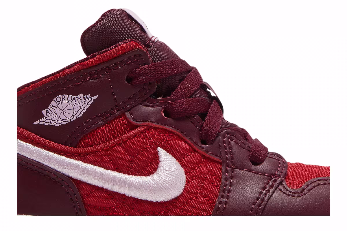 Air Jordan 1 Mid SE TD Red Quilted, view 3