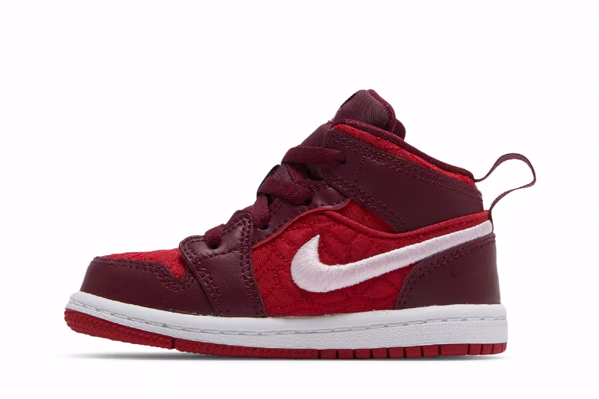 Air Jordan 1 Mid SE TD Red Quilted, view 4