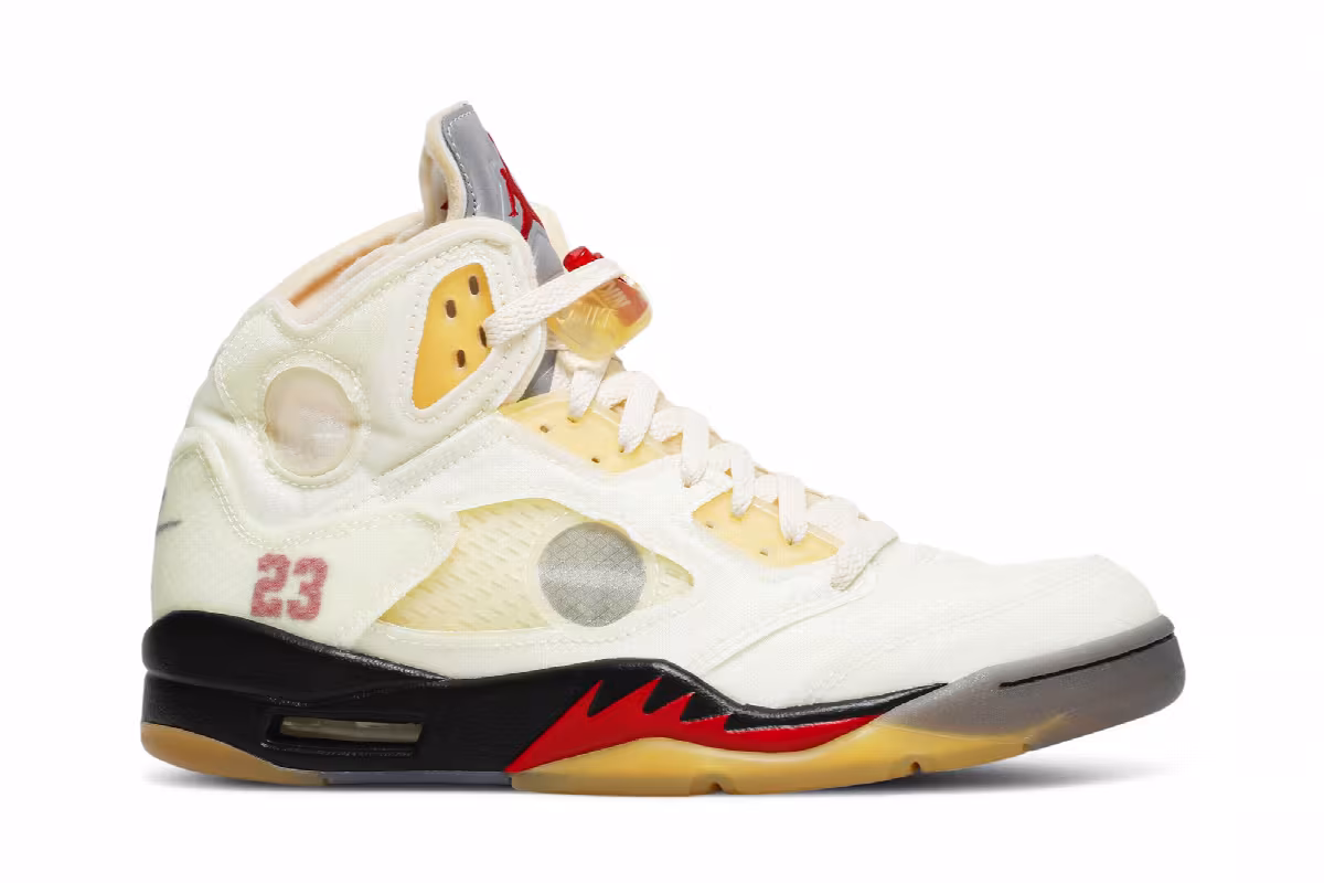 Off-White x Air Jordan 5 SP Sail, view 2