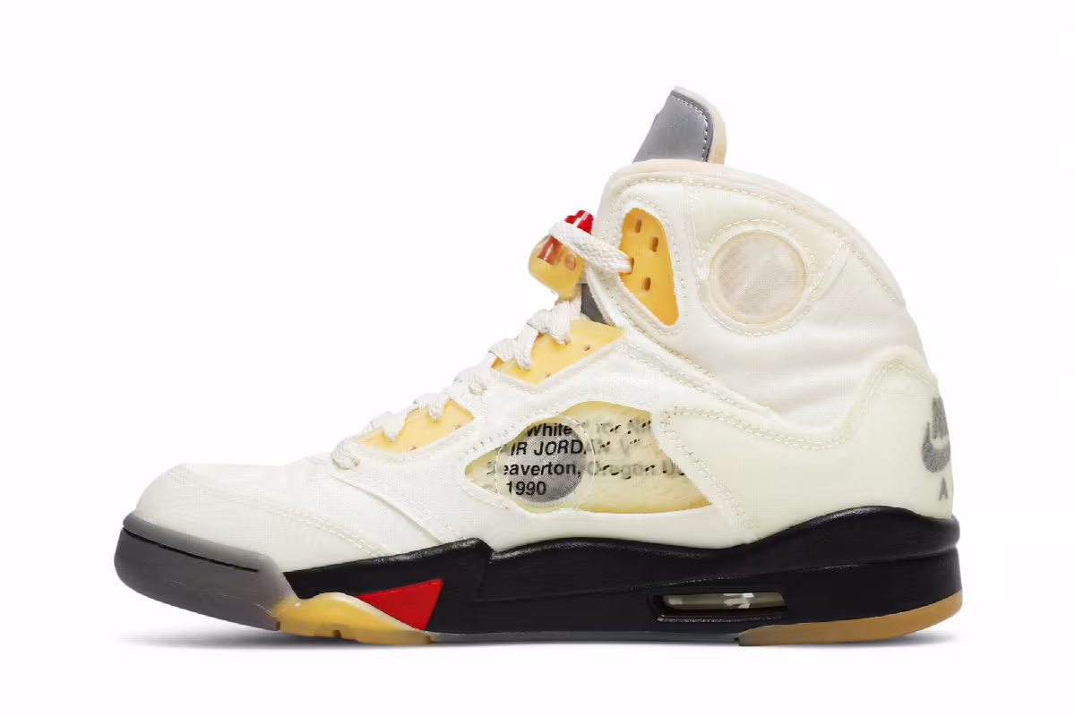 Off-White x Air Jordan 5 SP Sail, view 4