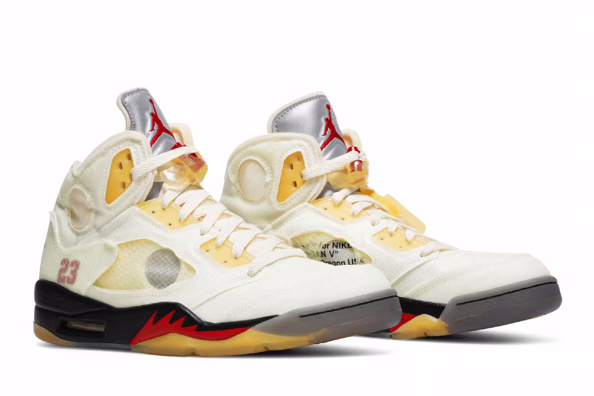 Off-White x Air Jordan 5 SP Sail, view 9