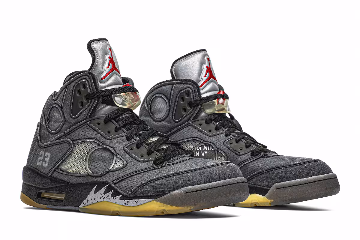 Off-White x Air Jordan 5 SP Muslin, view 9
