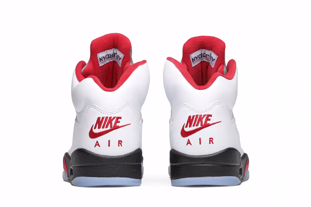 Air Jordan 5 White Fire Red 2020, view 7