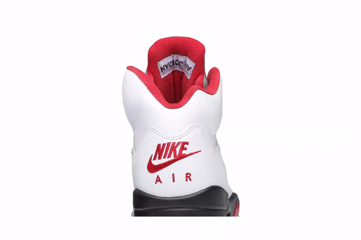 Air Jordan 5 White Fire Red 2020, view 8