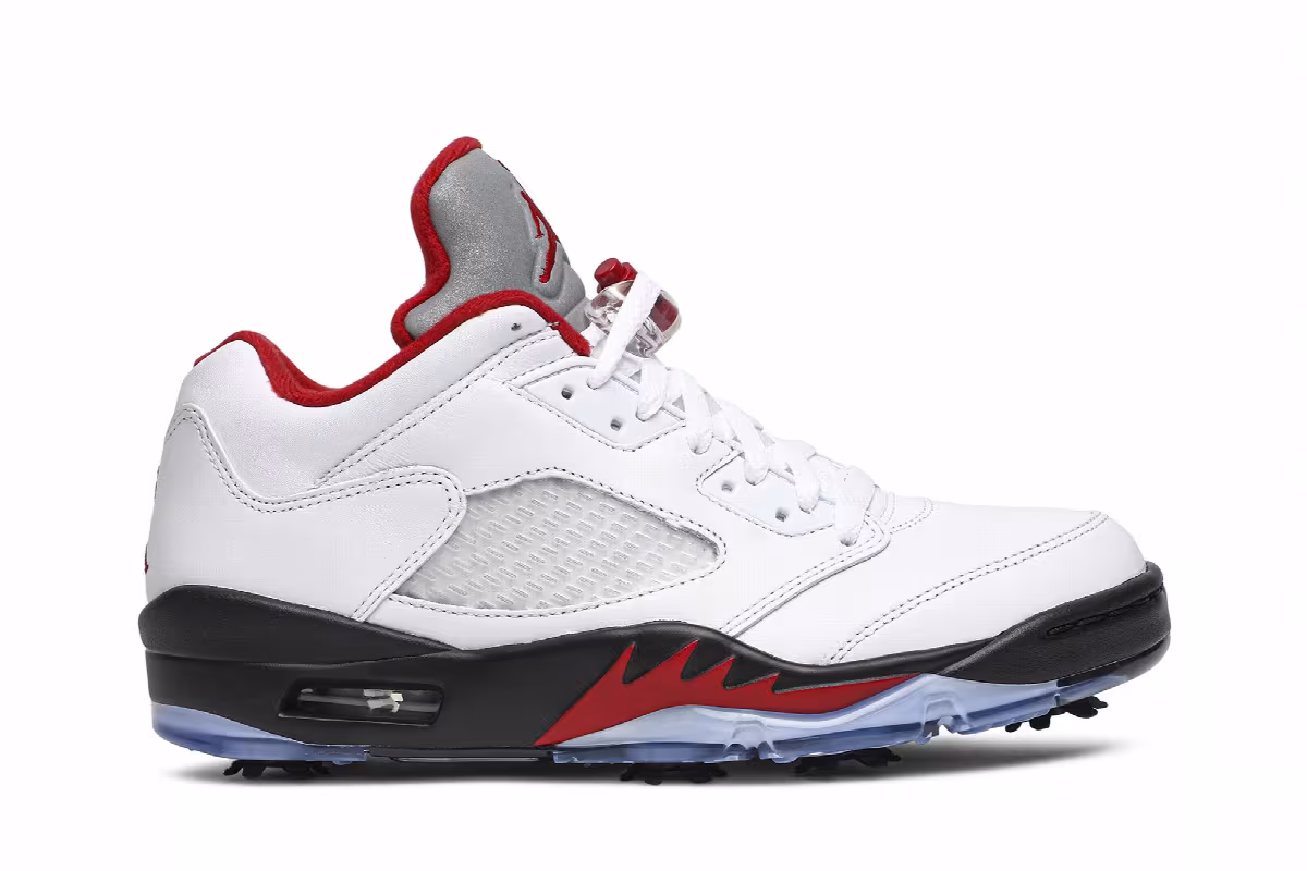 Air Jordan 5 Low Golf White Fire Red, view 2