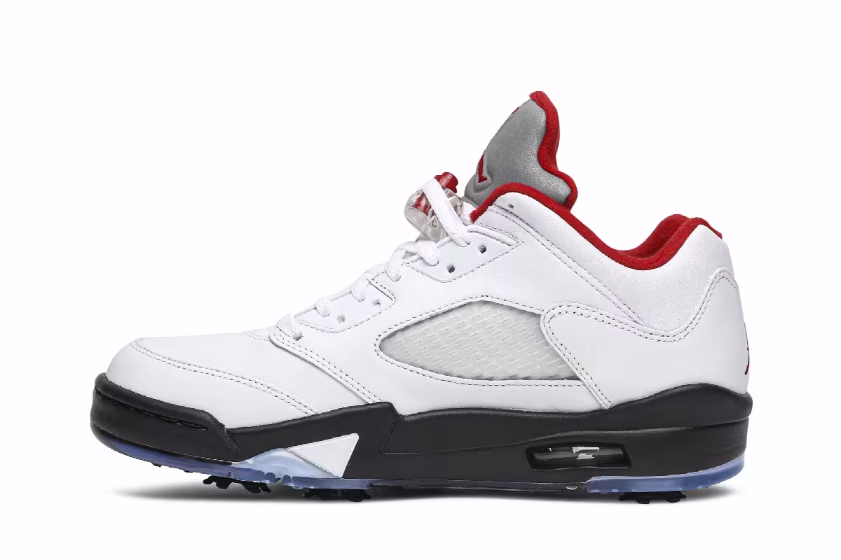 Air Jordan 5 Low Golf White Fire Red, view 4