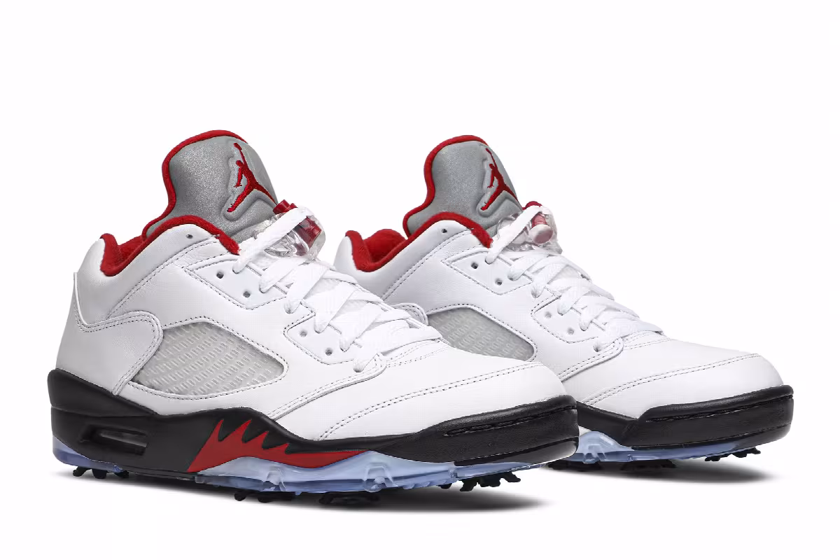 Air Jordan 5 Low Golf White Fire Red, view 9