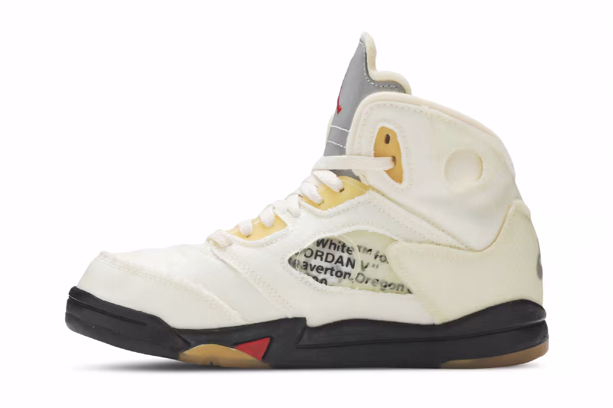 Off-White x Air Jordan 5 SP PS Sail, view 4