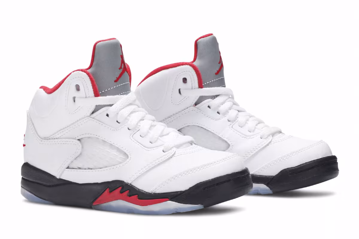 Air Jordan 5 PS White Fire Red 2020, view 9