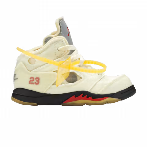 Off-White x Air Jordan 5 Retro SP TD 'Sail'