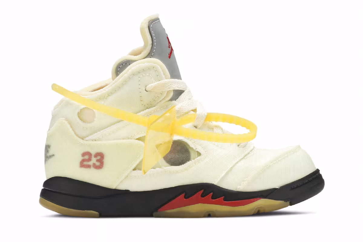 Off-White x Air Jordan 5 SP TD Sail, view 2