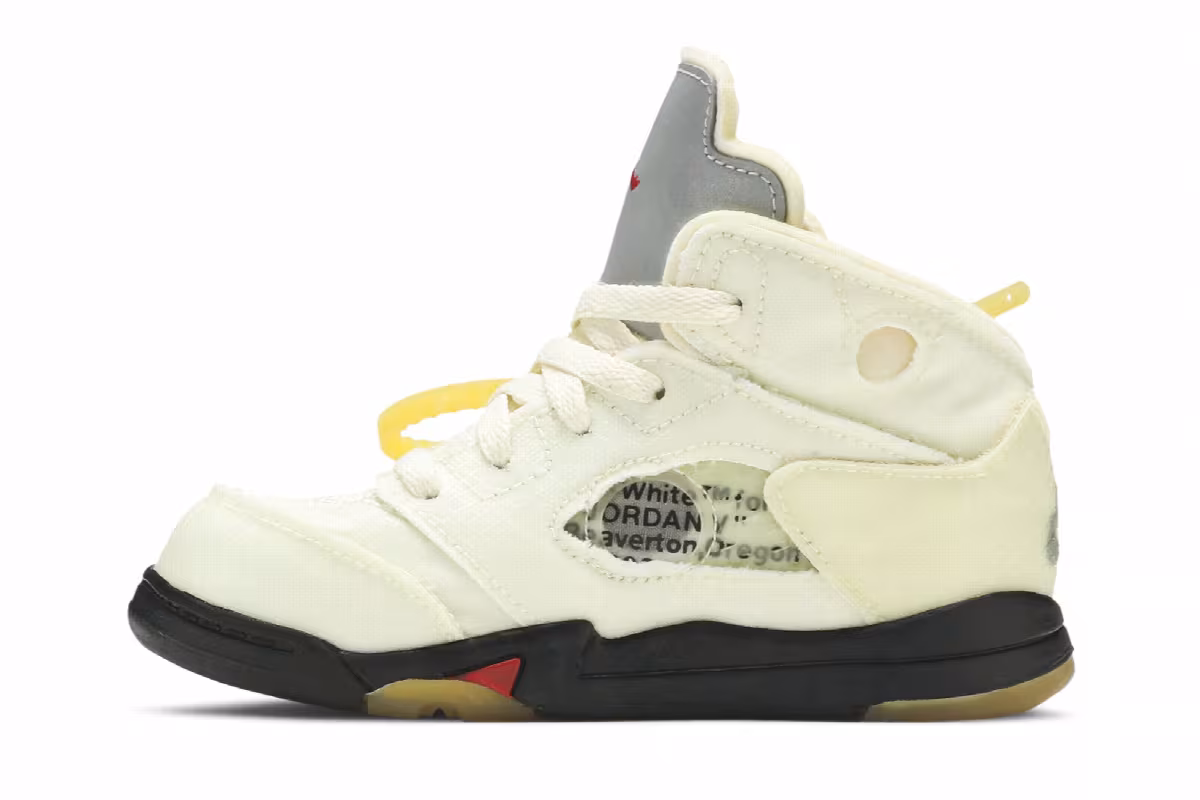 Off-White x Air Jordan 5 SP TD Sail, view 4