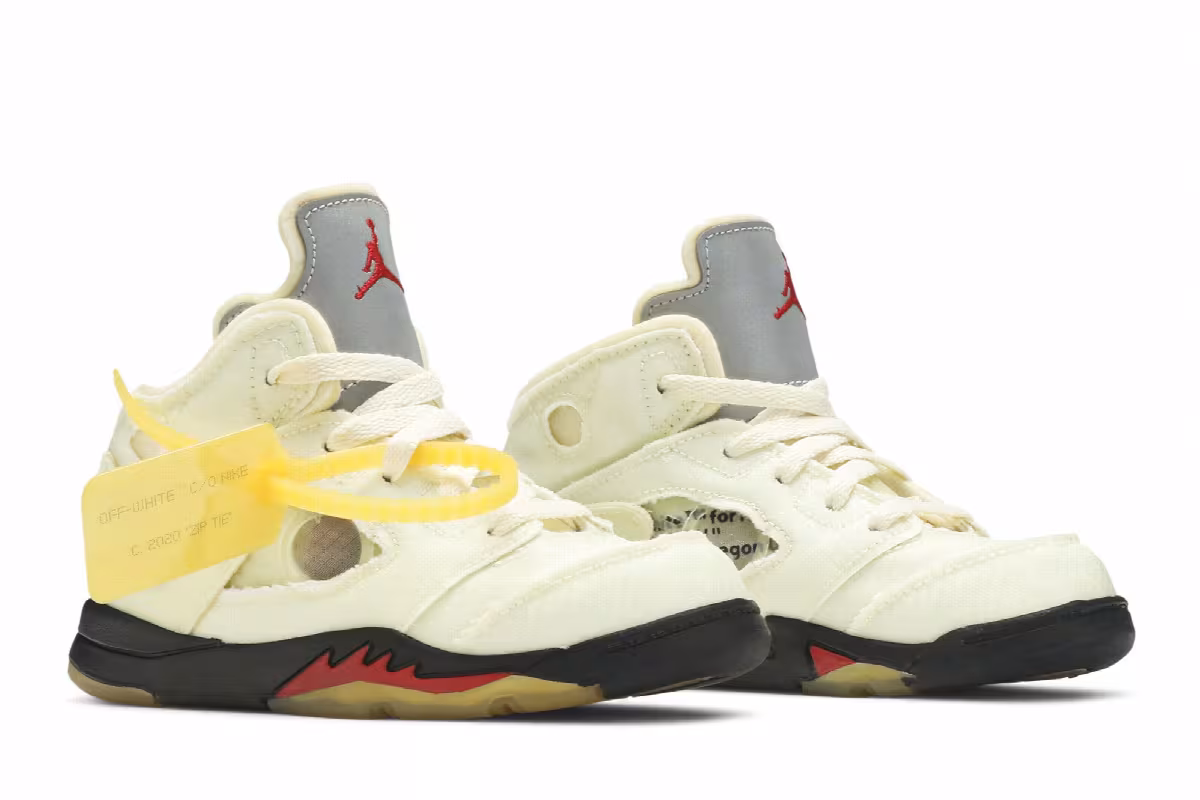 Off-White x Air Jordan 5 SP TD Sail, view 9