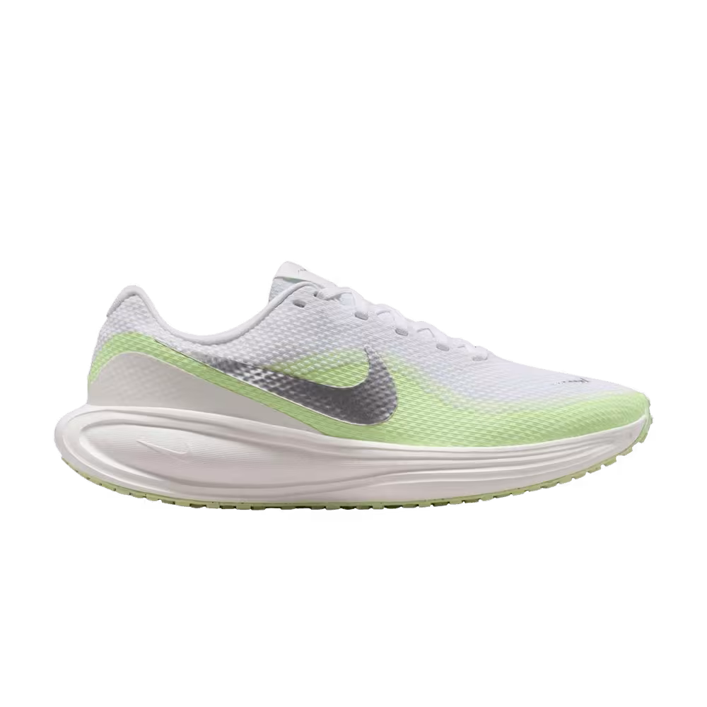 Nike Women's Revolution 8 White Barely Volt Metallic Silver