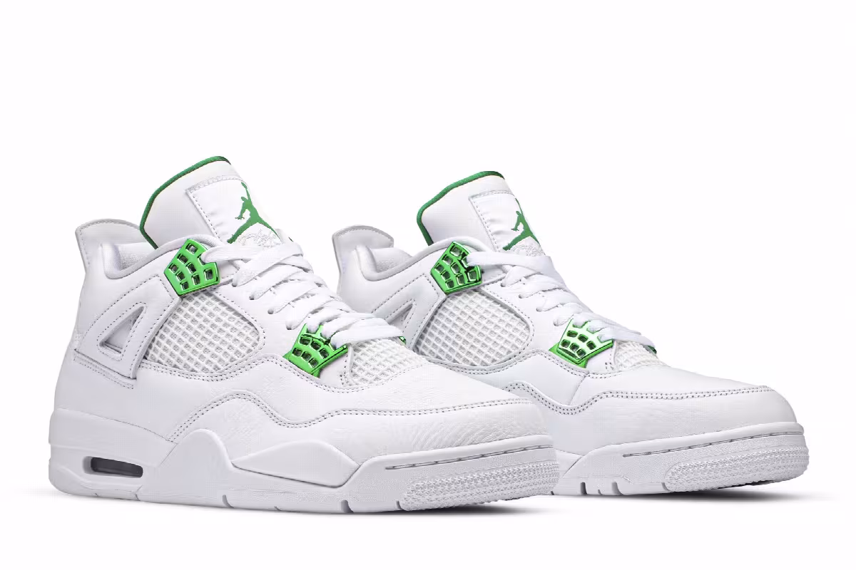 Air Jordan 4 Green Metallic, view 9