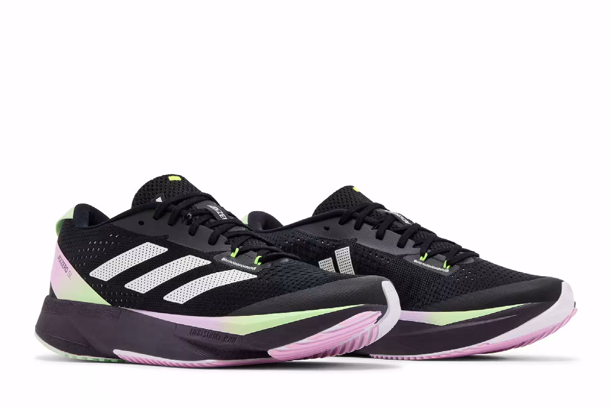 adidas Women's Adizero SL Black Green Spark, view 9