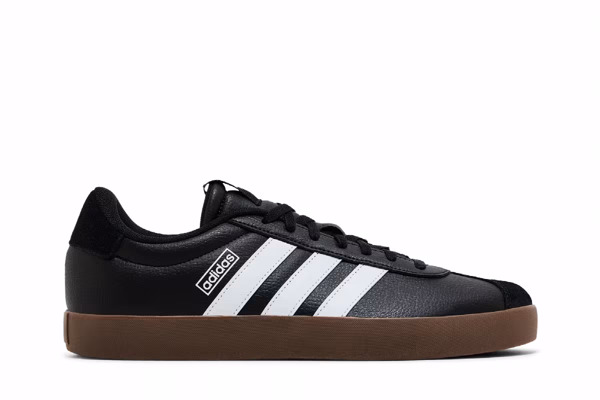 Adidas VL Court 3.0 Black White Gum, view 2