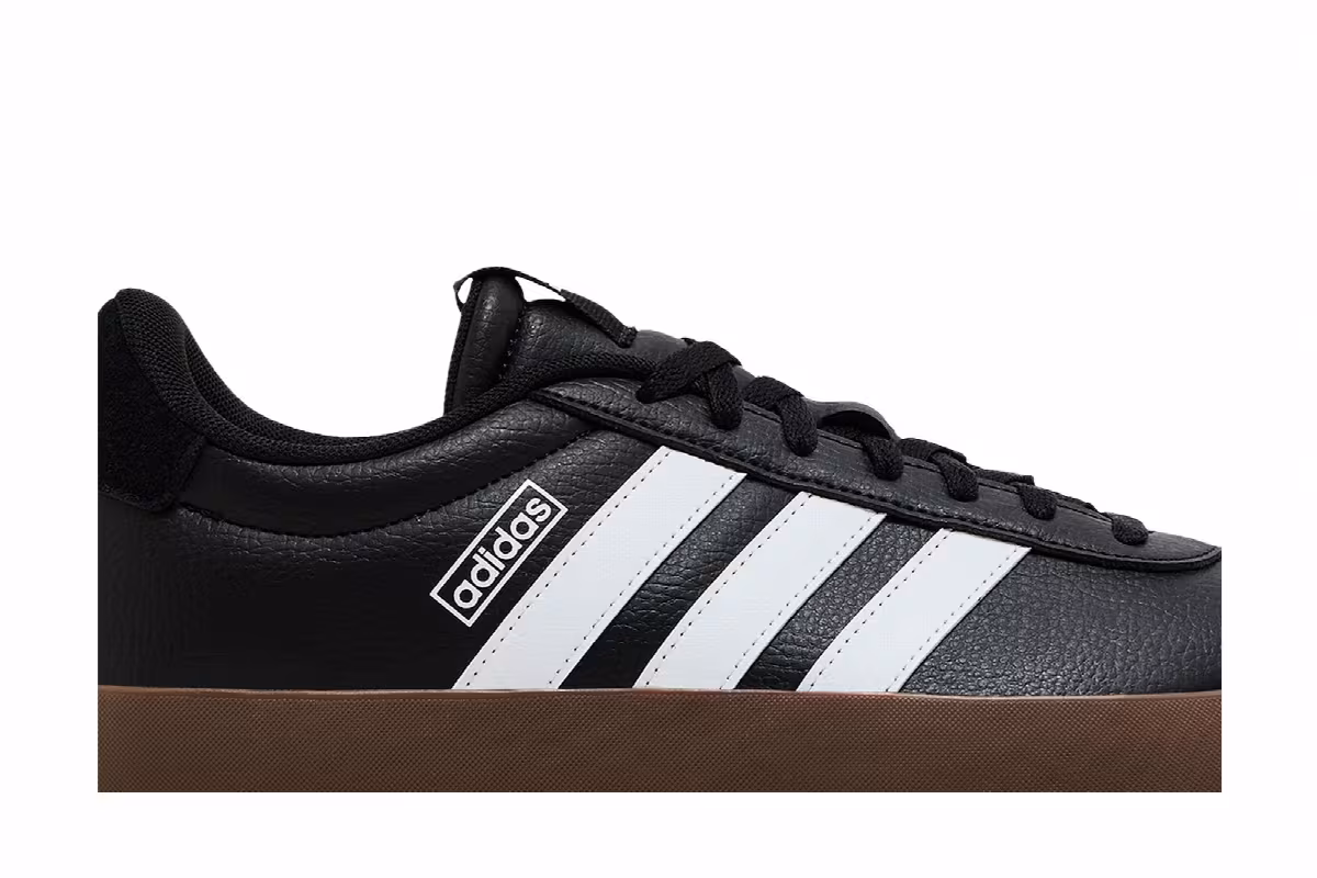 Adidas VL Court 3.0 Black White Gum, view 3