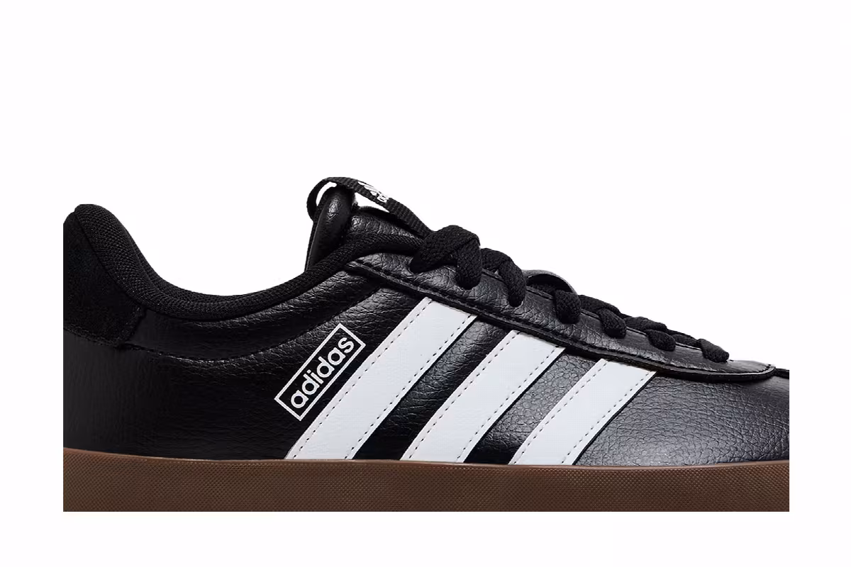adidas Women's VL Court 3.0 Black White Gum, view 3