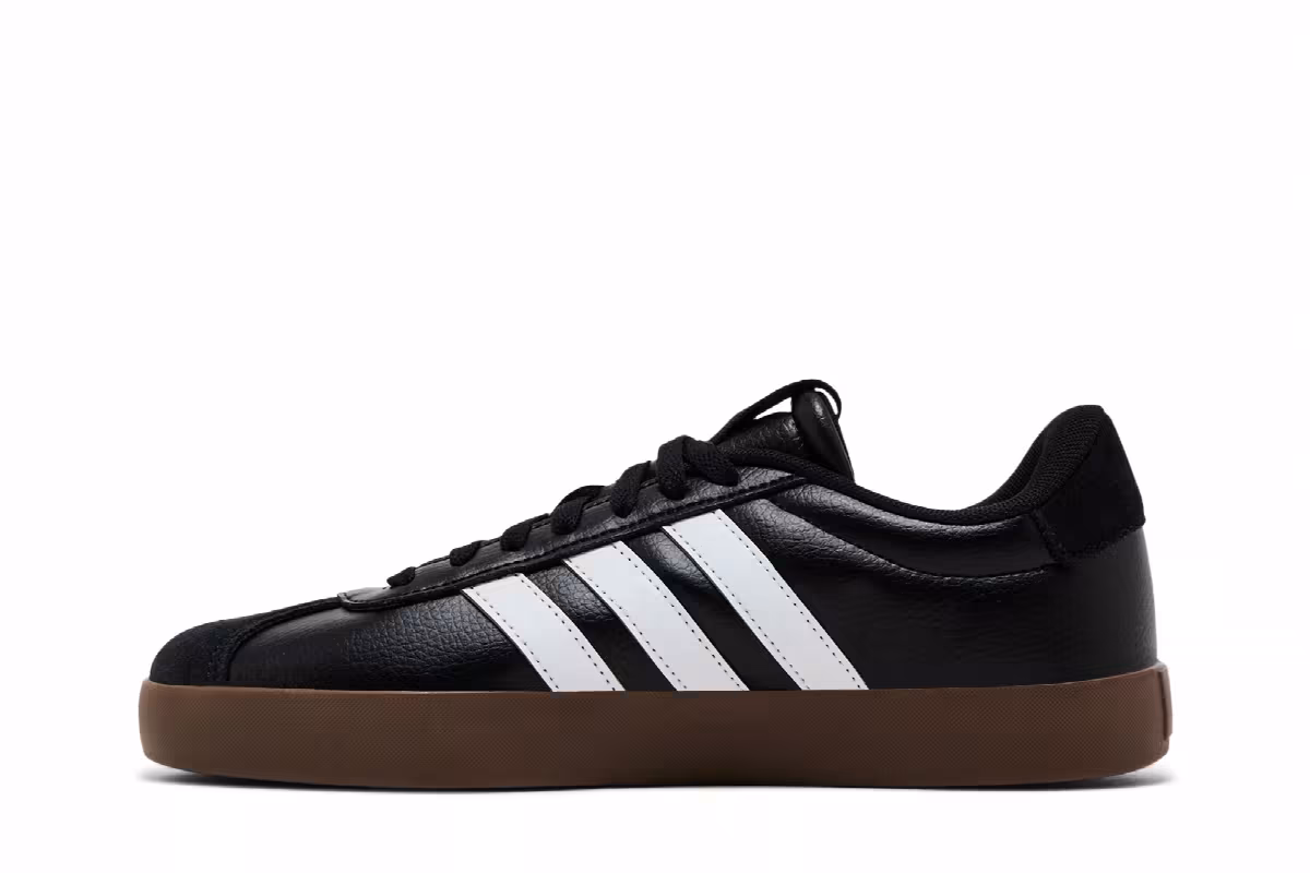 adidas Women's VL Court 3.0 Black White Gum, view 4