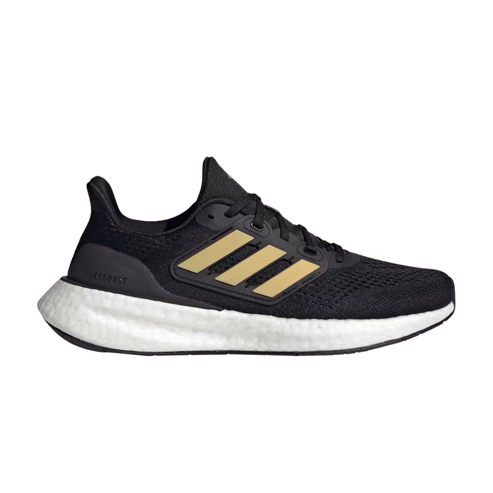 Adidas Women's PureBoost 23 Black Gold Metallic