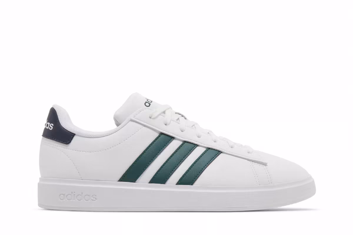 Adidas Grand Court Cloudfoam White Collegiate Green, view 2