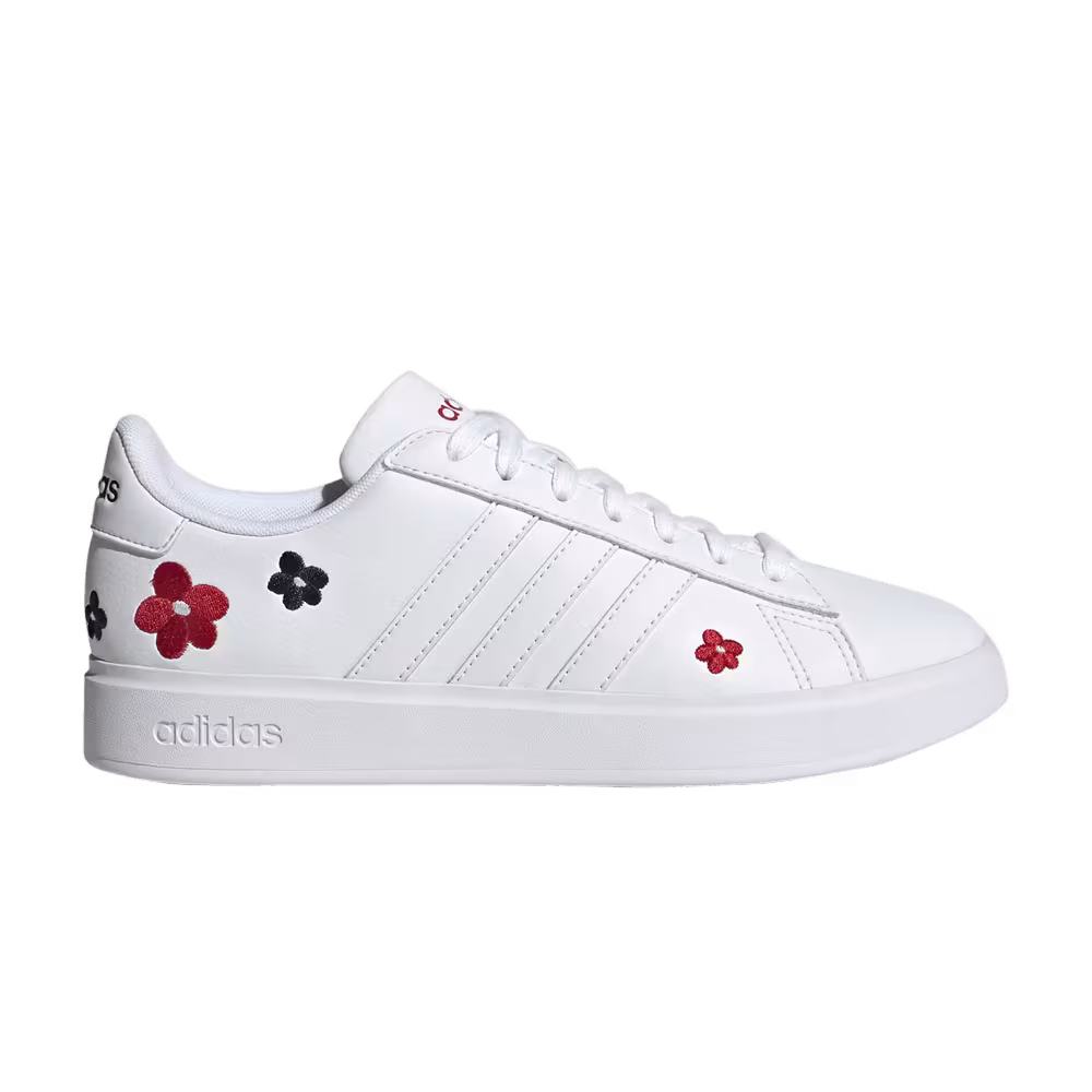 Adidas Women's Grand Court Cloudfoam Floral Embroidery